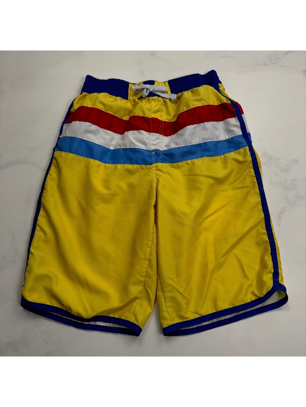kidpik Colorblock Swim Shorts Yellow Blue Red - Boys XXL